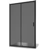 Parama Box Doccia Nicchia 110cm Apertura Scorrevole Vetro Temperato 6mm Fumè Profili Nero Opaco h185cm mod. Tonga