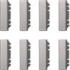 ZOREI 8 Pezzi Copriforo Mezzo Modulo Compatibile Con Bticino Axolute, Copritasto Falso Polo Da 1/2 Posto (Grigio)