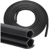 RANJIMA Nastro sigillante autoadesivo, 10 mm x 12 mm, guarnizione flessibile in gomma, autoadesiva, anti-collisione, fonoassorbente, impermeabile, per porte e finestre, nero, 6 m