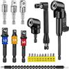 HOMIKLSA Set da 20 pezzi di accessori angolari a 105° per avvitatore, accessorio angolare con prolunga, accessori per avvitatore a batteria, albero flessibile per trapano angolare elettrico