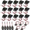 HUAZIZ 15 Pezzi DC 3-24V cicalino elettronico, Piezoelettrico Buzzer Elettronico Buzzer Continuo Suono Intermittente Segnale Acustico di Allarme Sonoro+10 Pezzi connettore batteria 9v(Nero)