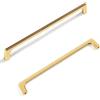SYZOW Maniglie per Mobili da Cucina Oro brillante,6 Pezzi maniglie armadio Oro Maniglie per Mobili da Cucina Maniglie Dorate Maniglie Cassetti 96mm (Oro brillante, Distanza dei Fori:192mm)