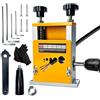 LENWISYF Spellacavi Elettrici per Cavo da 3-17 mm, Macchina Spelacavi Manuale con 6 Canali e 5 Lame Pinza Spelafili Elettricista Alimentata a Manovella o Trapano per Cablaggio, Riciclaggio e Smantellamento