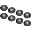 PATIKIL Copertura Tubo Acqua Decorazione 0.55-1.14 (14-29mm), 8Pz Copri Tubi Termosifoni Copertura per Tubi Riscaldamento Piastra Scudetto Colletto Radiatore per Tubo Parete, Nero