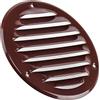 Steinberg14 Griglia di Ventilazione Rotonda 100mm - Marrone con Zanzariera - Copertura di Ventilazione - Registro di Scarico Aria