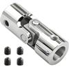 iwui Guarnizione per giunto cardanico femmina Ø12 mm M5 per tende avvolgibili, giunto sferico in acciaio nichelato F781E, compatibile con manovella e uscita del cassetto per riparazione di tende manuali