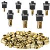 ROTKUSZ 7 Pezzi Inserto Filettato Rivettatrice Manuale di Teste Set, Strumento per Rivetti per M3, M4, M5, M6, M8, M10, M12, Set di Testine per Rivetti Manuali, Accessori per Rivettatrice, con 70 Pezzi Dadi