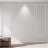 Art3dwallpanels Set di 3 pannelli di modanatura murale pretagliati, pannelli per boiserie pronti da assemblare per la decorazione murale interna del soggiorno, camera da letto, parete d'accento