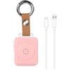 LE Sircut PA01 - Portachiavi in pelle alla moda con sirena, per donne, studenti, bambini, anziani, ragazze, allarme antipanico, ricaricabile, 130 dB extra forte con torcia a LED (fiori)