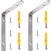 VooGenzek 2 Pezzi 110x150x20x3 mm Supporto Mensole Pesant a Forma di L, Bretelle Angolari In Acciaio Inox, Staffe per Mensole, Parentesi Angolare, con Viti, per Montaggio a Parete