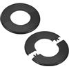 M METERXITY 2-Pack Flangia Divisa Da Parete, Per Tubo Con Diametro Esterno 2.5 Pollici/63mm ABS Piastra Copritubo Rotonda Autoadesiva Coperture Idrauliche Per Tubi Dell'Acqua/Rubinetti [Nero]