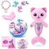 Pets Alive Furmaids di ZURU Sirena di peluche con luci interattive per bambine (Gattino Rosa)