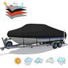 HAHASOLE Copertura impermeabile resistente in poliuretano 1200D per barche, 50-56 cm, in tela di poliestere di grado marino, adatta per scafo a V da 6,1-6,7 m, basso, runabout, sci, barca da pesca con