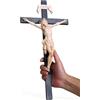 BC BUILDCLASSIC Crocifisso cattolico BC da parete, elegante decorazione moderna per la casa, regali religiosi per l'inaugurazione della casa, 40,6 cm di altezza, scultura rinascimentale fatta a mano da Buildclassic