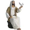 ShineOnAngel Statua di Gesù Cristo con colomba, statuetta religiosa dipinta a mano, 17,8 cm, statua di Gesù su roccia, in resina, per decorazione moderna della casa cristiana