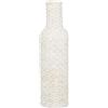 Deco 79 Vaso da terra alto intrecciato Deco 79 in legno di bambù, 9" x 9" x 30", bianco
