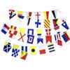 Flaglink Set di 40 bandiere con codice di segnalazione della marina marittima internazionale, lunghezza 1,2 m, decorazione a tema nautico per patry