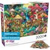 Buffalo Games - Aimee Stewart - Merry Mushroom Village Picnic - Puzzle da 2000 pezzi per adulti impegnativo puzzle perfetto per serate di gioco - Dimensioni finite 38,50 x 26,50