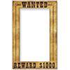 Beistle 52158 Western Wanted - Cornice portafoto divertente, 39,4 x 59,7 cm, multicolore