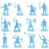 Ysyqkn 200 Pezzi di Soldatini di Plastica Medievali, Cavalieri E per Scene di Battaglia E di Soldati Arcaici, Set Regalo per Diorami Militari, Azzurro,
