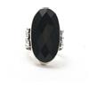 Anello In Argento Sterling 925 Fatto A Mano In Onice Nero Tutte Le Taglie