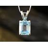 Astounding Topazio Blu Gemma 925 Argento Sterling Fatto a Mano Ciondolo G-32