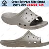 Crocs Saturday Slide Sandal Dusty Olive 213298-3J5 taglia unisex
