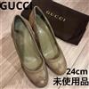 GUCCI scarpe eleganti donna beige brogue décolleté pelle misura 24 cm 37...