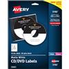 Avery Etichette per CD stampabili, bianco opaco, adesivo permanente, stampanti laser e a getto d'inchiostro, 40 etichette vuote per CD e 80 etichette per dorso, ideali per etichette CD, DVD, etichette