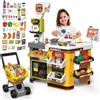 deAO Supermercato Con Carrello Della Spesa, Registratore Di Cassa, 65pcs Accesso