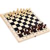 Set di Scacchi Pieghevoli Magnetici in Legno 29x29 Cm con Ripostiglio Interno,