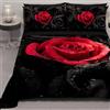 PETTI Artigiani Italiani - Copriletto Piazza e Mezza Estivo 220x260cm 100 g/m² Double Face, Trapuntino Piazza e Mezza Primaverile, Trapunta Leggera, Black Roses, 100% Made in Italy