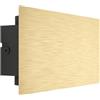 Eglo Talamello Lampada da parete a LED per interni, rettangolare, illuminazione indiretta, faretto da parete per corridoio e soggiorno, metallo oro spazzolato, luce bianca calda, 4 x 20 cm