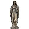 Veronese Design - Scultura in resina bronzata, con cuore immacolato di Maria, in ghisa fredda, 20 cm