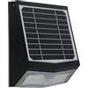 Voltman - Applique Solare con Rilevatore di Movimento - Nero - 500 lm - Classe Energetica A++ - Illuminazione Esterna Eos - Doppio Programma Permanente/Rilevamento - Per Decorare Casa o Terrazza