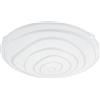 Eglo Ceprano - Lampada da soffitto, rotonda, cucina, in metallo di colore bianco e vetro, attacco E27, diametro 24,5 cm