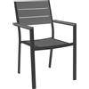 MIlani Home XANTHUS - poltrona da giardino in alluminio e polywood impilabile