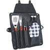 MIlani Home Grembiule con attrezzi per barbecue con 6 accessori