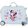 Disney Minnie Super Helpers Valigia per Bambini, Rigida in ABS, Chiusura a Combinazione Laterale, 4 Ruote, Bagaglio a Mano, Blu Chiaro