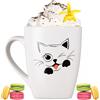 PLATINUX Tazza da caffè con manico, 250 ml (max. 300 ml), con motivo di gatti, in ceramica