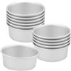SOUJAP 12 mini stampi rotondi in alluminio per torte, 10,2 cm, design unico per matrimoni, compleanni, pane e dessert
