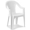PROGARDEN - Sedia da giardino Ischia Bianca Linea Rattan - h81x54x56 cm