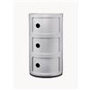 Kartell Contenitore di design con 3 cassetti Componibili, alt. 59 cm