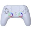 SUBSONIC - Controller wireless per PS4 / Playstation 4 - Controller Bluetooth con LED, vibrazione e jack per cuffie - Bianco [playstation_4]