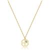 S'Agapõ Collana Girocollo Donna, Collana Donna in Acciaio e Cristalli con Simbolo Quadrifoglio | Collezione Lucky Light - SKT40