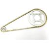 Generic Set catena e pignone compatibile con Honda CBF 125 2009-2014 modelli HEAVY DUTY GOLD