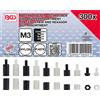 BGS technic BGS Assortimento di viti distanziali e dadi esagonali in nylon 300 pz - 9402