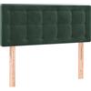 vidaXL Testiera verde scuro 100x5x78/88 cm Velluto