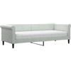 vidaXL Letto da giorno con materasso grigio chiaro 80x200 cm in velluto