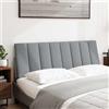vidaXL Cuscino per testiera "Hanko" grigio chiaro 140 cm in tessuto